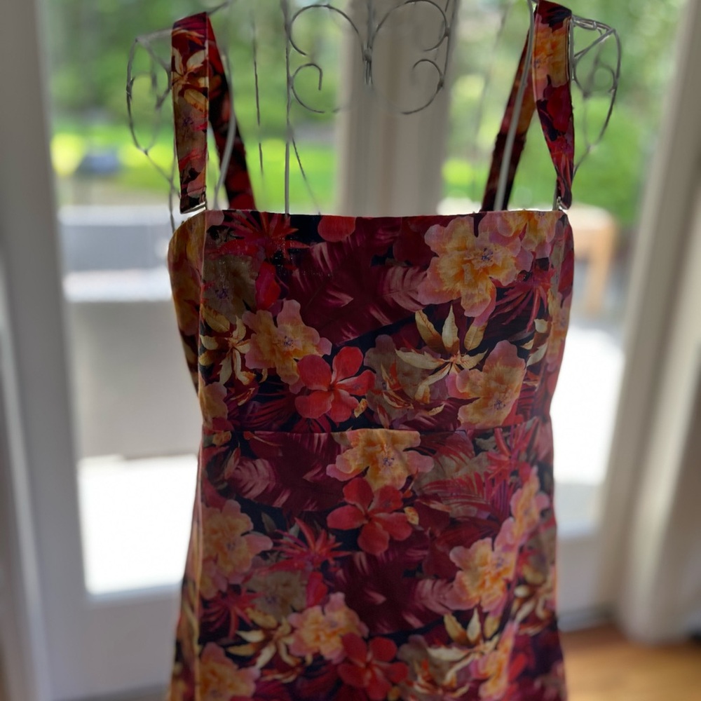 Cami NYC Floral Midi Dress - Red and Yellow